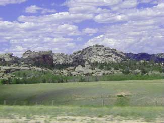 Interesting rock formations just west of Cheyenne